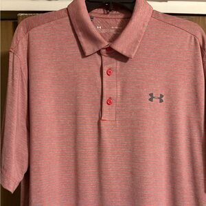 Under Armour Men's Coral Stripe Polo
